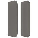 vidaXL Tête de lit avec oreilles Gris 163x16x78/88 cm Similicuir