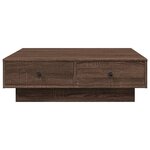 vidaXL Table basse Chêne marron 90x90x28 cm Bois d'ingénierie
