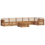 vidaXL Ensemble de canapés d'extérieur 7 pc Naturel