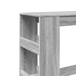vidaXL Table de bar avec étagères sonoma gris bois d'ingénierie