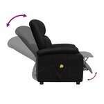 vidaXL Fauteuil de massage Noir Similicuir