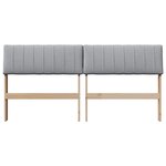 vidaXL Tête de lit capitonnée Gris clair 150 cm Pin massif