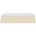 VidaXL Cadre de lit ottoman avec matelas crème 140x190 cm tissu