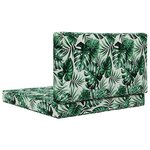 vidaXL Coussin de canapé d'extérieur 2 Pièces Motif feuille Polyester