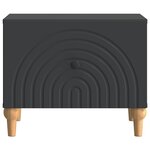 vidaXL Table basse avec tiroir Noir 49 x 50 x 40 cm Bois d'ingénierie