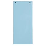 Paquet 100 Fiches Intercalaires Horizontales Unies Perforées - 105x240mm - Bleu Clair - Exacompta