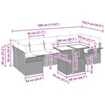 vidaXL Ensemble de canapé de jardin noir de 8 pièces avec coussins en poly rattan