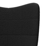 vidaXL Chaise à bascule Noir Tissu Sherpa
