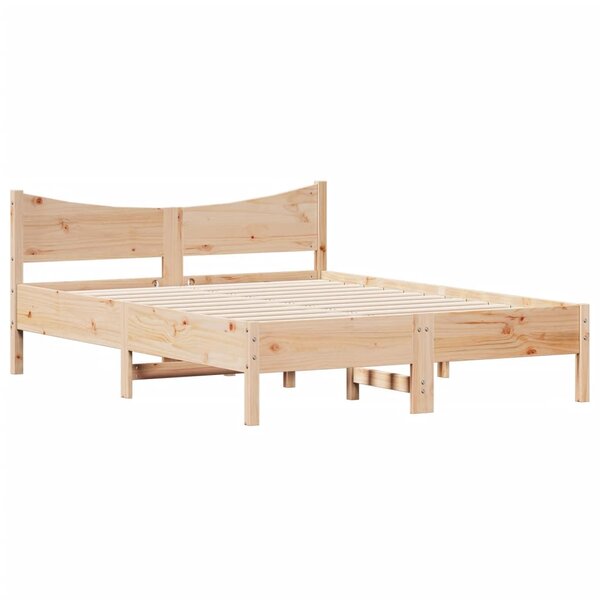vidaXL Cadre de lit sans matelas 135x190 cm bois de pin massif