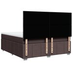 vidaXL Sommier à lattes de lit avec matelas Marron foncé 180x200 cm