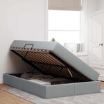 vidaXL Lit avec rangement et matelas Gris clair 120 x 190 cm Polyester