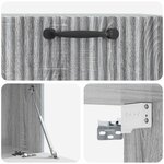 vidaXL Meuble TV mural Sonoma gris 59 5 x 41 x 30 cm Bois d'ingénierie
