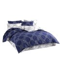 Parure de lit bleue GEOMETRIC 240 x 220 cm
