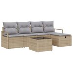 vidaXL Ensemble de Canapés avec coussin Beige et Gris clair polyrotin
