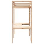 vidaXL Cadre de lit mezzanine Naturel 90 x 190 cm Pin massif