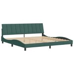 vidaXL Cadre de lit avec tête de lit Vert foncé 200x200 cm Velours