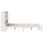 vidaXL Lit bibliothèque sans matelas blanc 120x190 cm bois pin massif