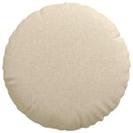 vidaXL Coussins de siège 2 Pièces Crème Ø40 x 13 cm tissu