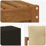 vidaXL Ensemble de canapés d'extérieur 7 pc Naturel et Beige