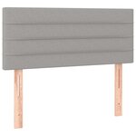 vidaXL Sommier à lattes de lit avec matelas Gris clair 90x200 cm Tissu