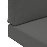 vidaXL Coussin de canapé d'extérieur 2 Pièces Anthracite Polyester