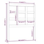 vidaXL Tête de lit Blanc 80 5x4x100 cm Bois massif de pin