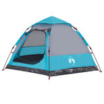 vidaXL Tente de camping cabine 4 personnes bleu libération rapide