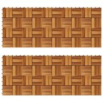 Kit tuiles de plancher en acacia 30 x 30 cm 20 Pièces