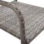 vidaXL Chaise à dîner de jardin empilable lot de 2 gris résine tressée