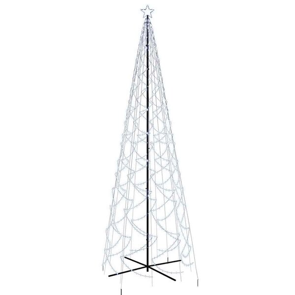 vidaXL Arbre de Noël cône 1400 LED Blanc froid 160x500 cm