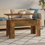 vidaXL Table basse Chêne fumé 101x49x52 cm Bois d'ingénierie