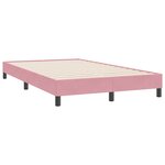 vidaXL Sommier à lattes de lit avec matelas et LED rose 120x220 cm velours