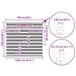 vidaXL Store zèbre gris foncé largeur du tissu 155 9 cm polyester