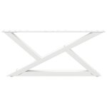 vidaXL Pieds de table basse 2 pièces Blanc 70 x (30-31 3) cm Acier