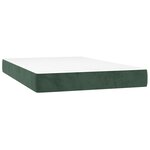 vidaXL Sommier à lattes de lit matelas et LED Vert foncé 120x200 cm