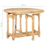 vidaXL Table à manger Rond 110x76 cm Bois de manguier massif