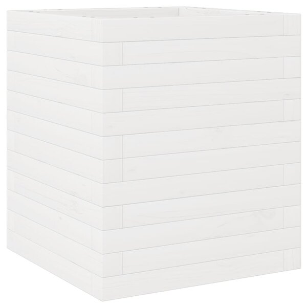 vidaXL Jardinière blanc 40x40x46 cm bois de pin massif