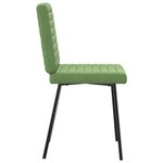 vidaXL Chaises à manger lot de 6 vert clair velours