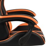 vidaXL Fauteuil de jeux vidéo Noir et orange Similicuir