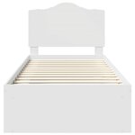 vidaXL Cadre de lit avec tête de lit Blanc 90 x 200 cm Pin massif