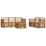 vidaXL Ensemble de canapés d'extérieur 6 pc Naturel