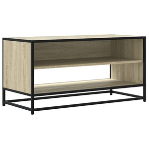 vidaXL Meuble TV chêne sonoma 91x40x46 cm bois d'ingénierie et métal