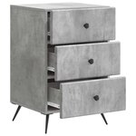 vidaXL Cabinet de chevet avec tiroir Gris béton 43 x 41 x 66 5 cm