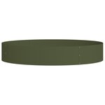 vidaXL Jardinières vert olive Métal Grand Jardinières Ronde