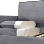vidaXL Canapé Gris clair 126 x 81 x 87 5 cm Polyester
