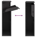vidaXL Boîte de dépôt de colis avec porte Noir 44 x 22 x 82 cm Acier
