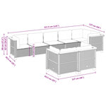 vidaXL Salon de jardin avec coussins 8 Pièces beige résine tressée