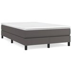 vidaXL Sommier à lattes de lit avec matelas gris 120x190 cm similicuir