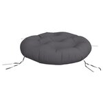 vidaXL Coussin rond anthracite Ø 60 x11 cm tissu oxford