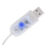 vidaXL Guirlande de sapin de Noël 320 LED bleu 375 cm